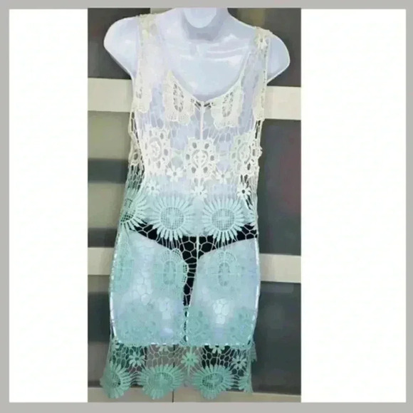 Rain Ombre Embroidered Cover Up One Size - Picture 4 of 5